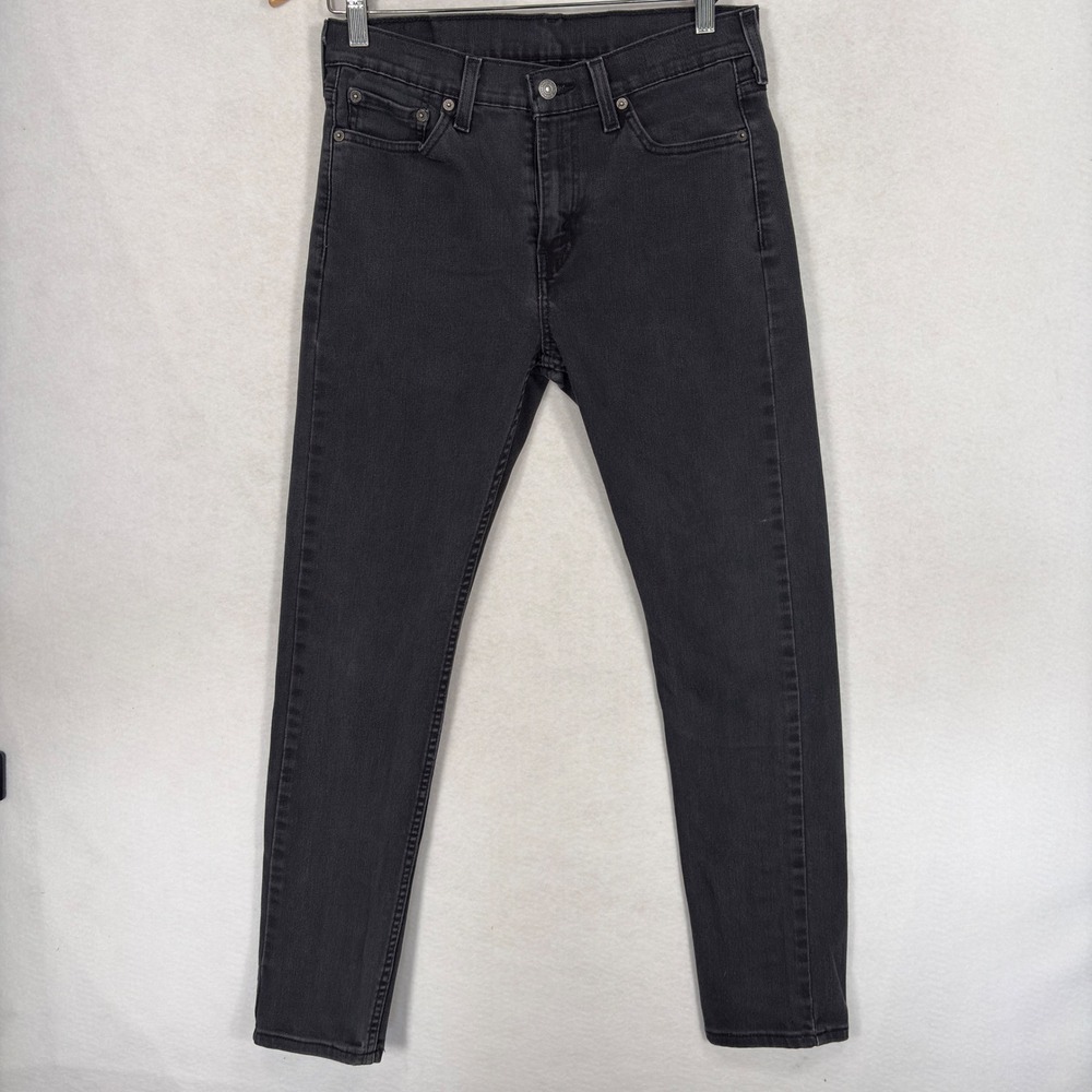 Levis 510 Skinny Fit Jeans Mens 30x30 Black Faded Denim 05510-0862